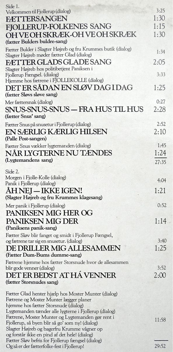 Unknown Artist : Fætrene I Fjollerup (Fætterfolket 1) (LP, Album)