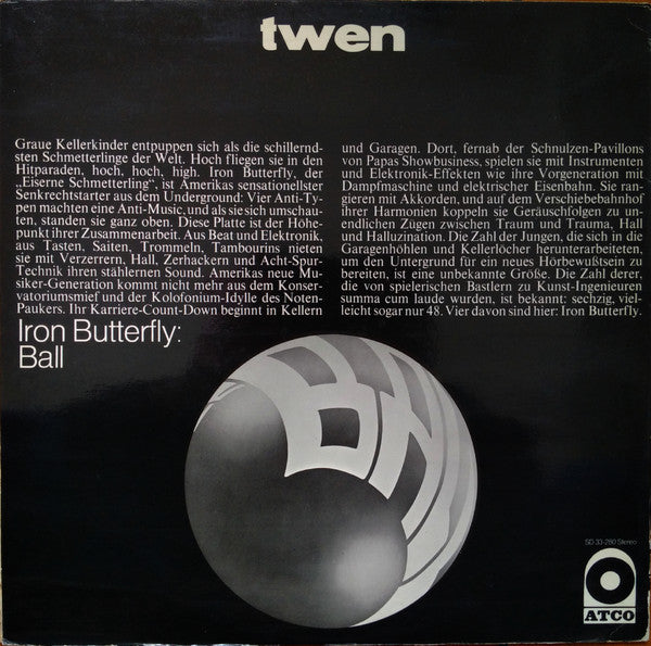 Iron Butterfly : Ball (LP, Album, Uni)