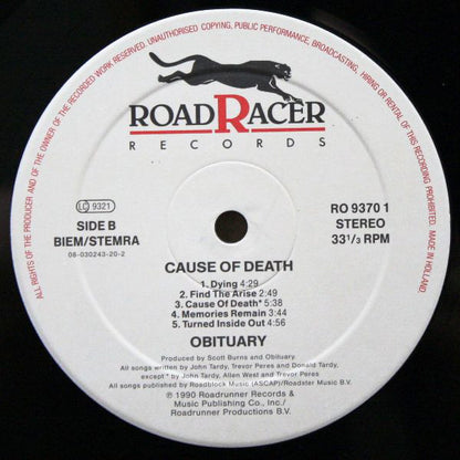 Obituary : Cause Of Death (LP, Album)