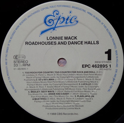 Lonnie Mack : Roadhouses & Dance Halls (LP, Album)