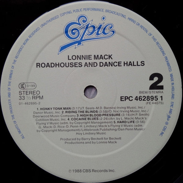 Lonnie Mack : Roadhouses & Dance Halls (LP, Album)