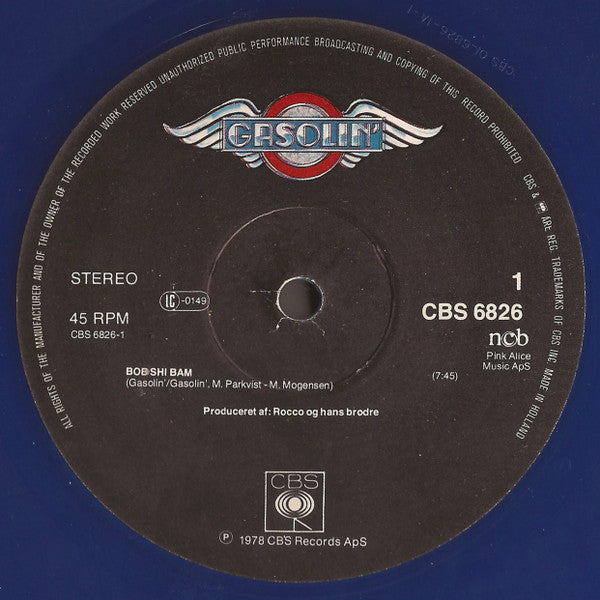 Gasolin' : Bob-Shi-Bam / Girl You Got Me Lonely (12", Maxi)