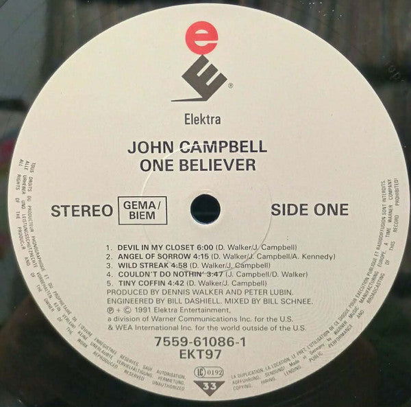 John Campbell : One Believer (LP, Album)