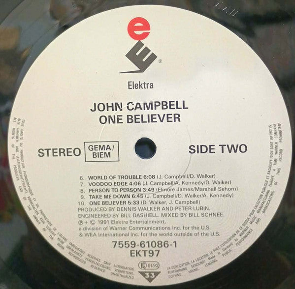 John Campbell : One Believer (LP, Album)