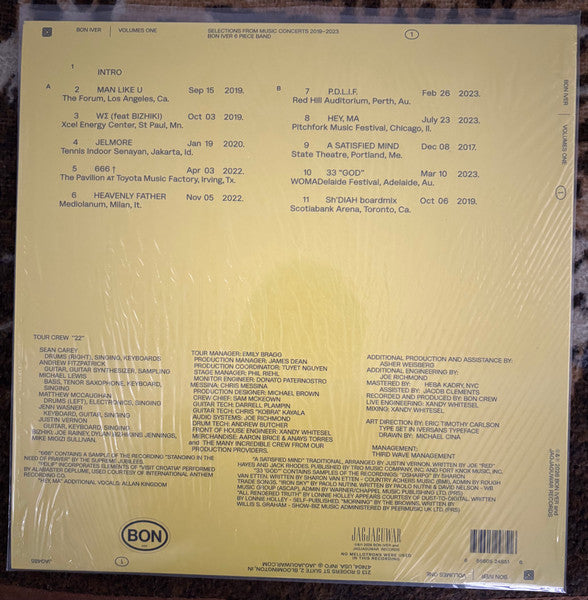 Bon Iver : Volumes: One - Selections From Music Concerts 2019-2023 Bon Iver 6 Piece Band (LP, Comp)