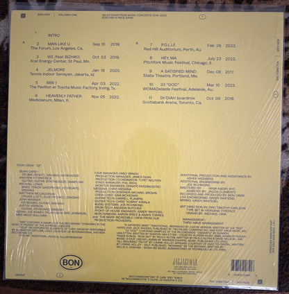 Bon Iver : Volumes: One - Selections From Music Concerts 2019-2023 Bon Iver 6 Piece Band (LP, Comp)