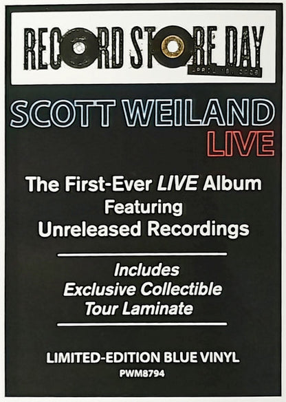 Scott Weiland : Live (LP, Album, RSD, Ltd, Blu)