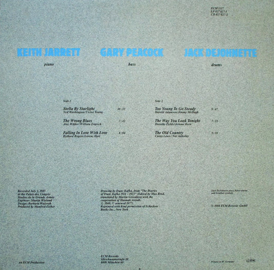 Keith Jarrett Trio : Standards Live (LP, Album)