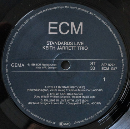 Keith Jarrett Trio : Standards Live (LP, Album)