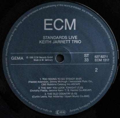 Keith Jarrett Trio : Standards Live (LP, Album)