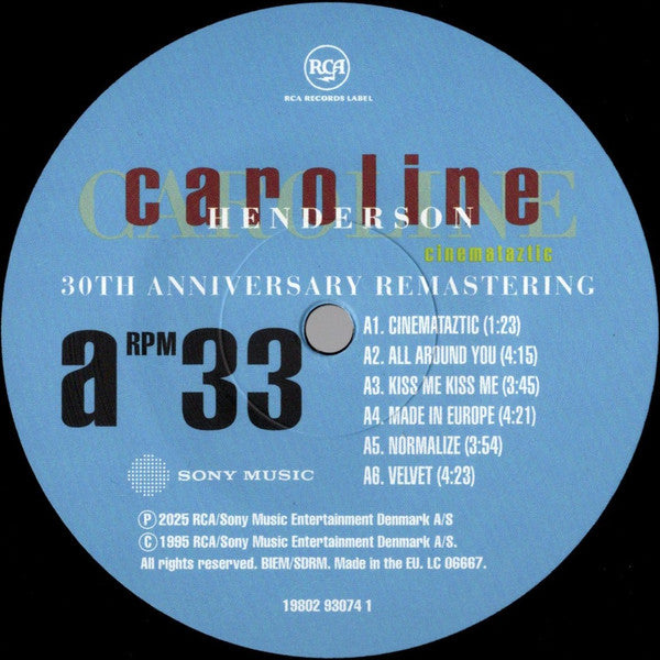 Caroline Henderson : Cinemataztic (30th Anniversary Remastering) (LP, Album, RE, RM)