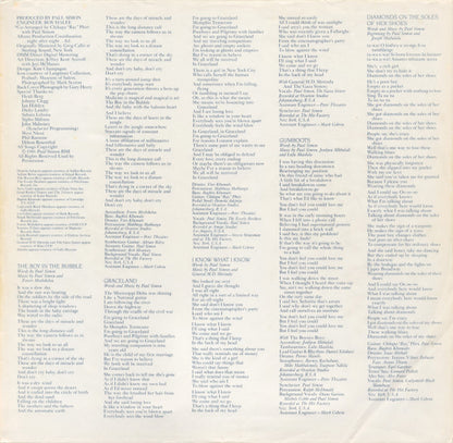 Paul Simon : Graceland (LP, Album, Emb)