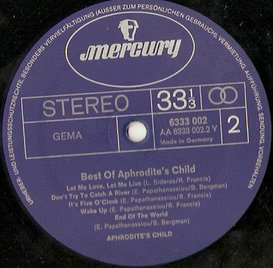 Aphrodite's Child : Best Of Aphrodite's Child (LP, Comp, Gat)