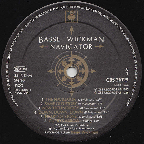 Basse Wickman : Navigator (LP)
