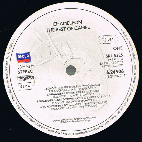 Camel : Chameleon The Best Of Camel (LP, Comp)