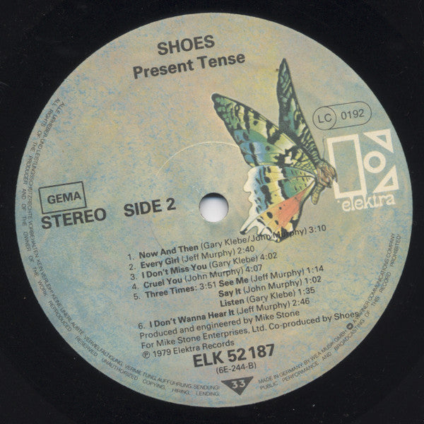 Shoes : Present Tense (LP, Album)