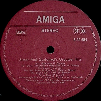 Simon & Garfunkel : Simon And Garfunkel's Greatest Hits (LP, Comp, Red)