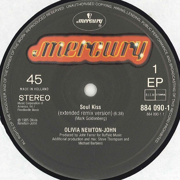 Olivia Newton-John : Soul Kiss (Extended Remix Version) (12", EP)