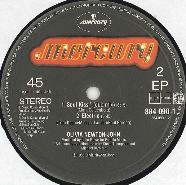Olivia Newton-John : Soul Kiss (Extended Remix Version) (12", EP)
