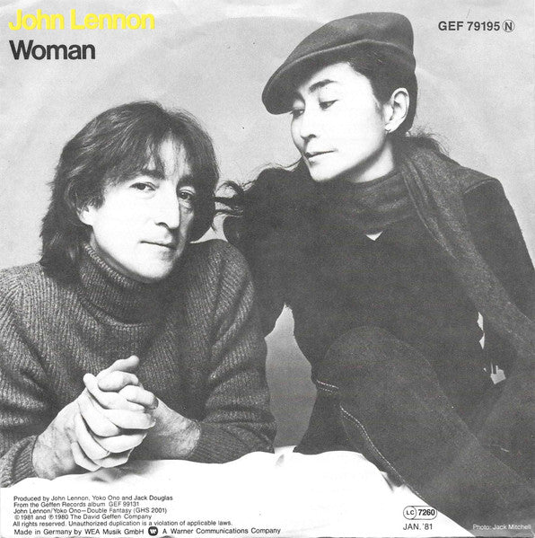 John Lennon / Yoko Ono : Woman / Beautiful Boys (7", Single)