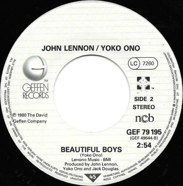 John Lennon / Yoko Ono : Woman / Beautiful Boys (7", Single)