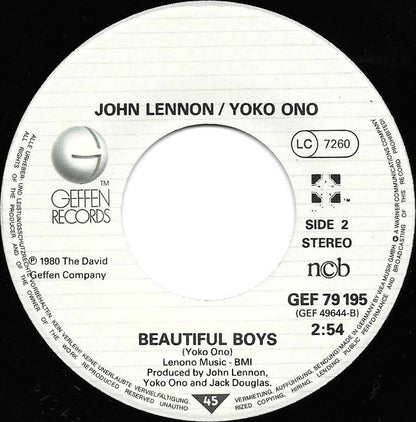 John Lennon / Yoko Ono : Woman / Beautiful Boys (7", Single)
