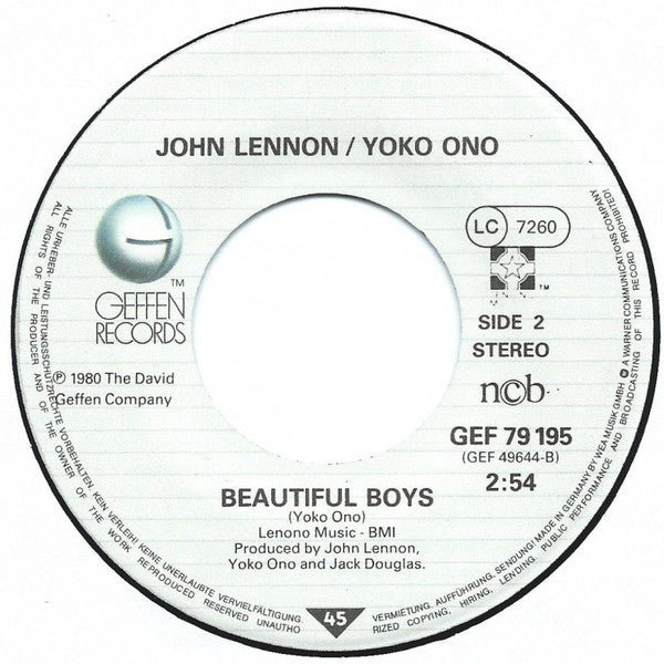 John Lennon / Yoko Ono : Woman / Beautiful Boys (7", Single)