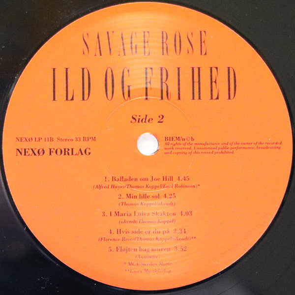 Savage Rose : Ild Og Frihed (2xLP, Album)
