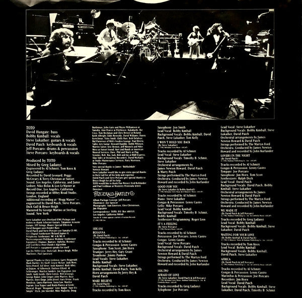 Toto : Toto IV (LP, Album, Sun)