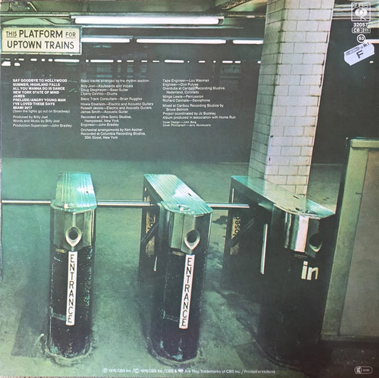 Billy Joel : Turnstiles (LP, Album, RE)