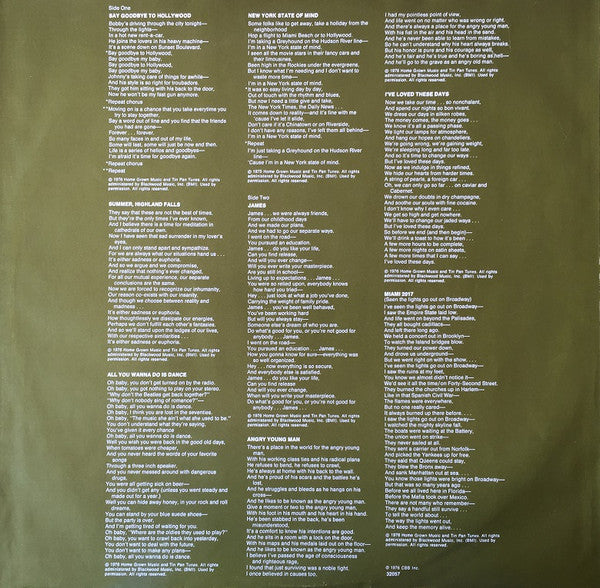 Billy Joel : Turnstiles (LP, Album, RE)