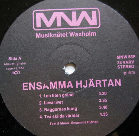 Ensamma Hjärtan : Ensamma Hjärtan (LP, Album)