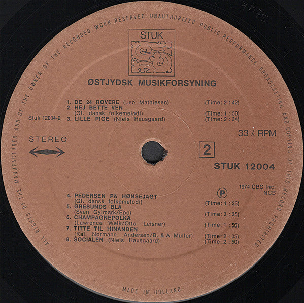 Østjydsk Musikforsyning : Østjydsk Musikforsyning (LP, Album, Bro)