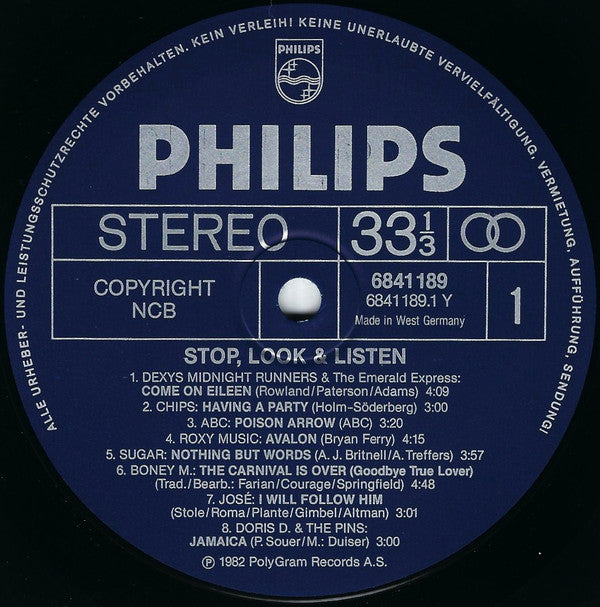 Various : Stop, Look & Listen (LP, Comp, Club)