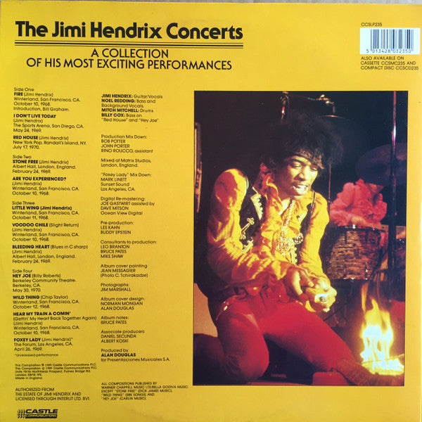 Jimi Hendrix : The Jimi Hendrix Concerts (2xLP, Comp)