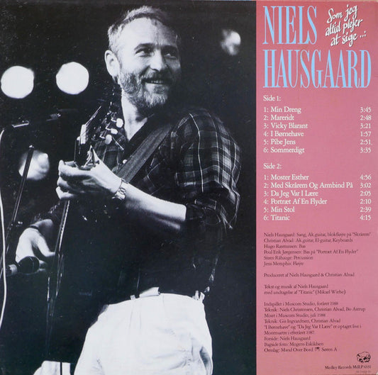 Niels Hausgaard : Som Jeg Altid Plejer At Sige..: (LP, Album)