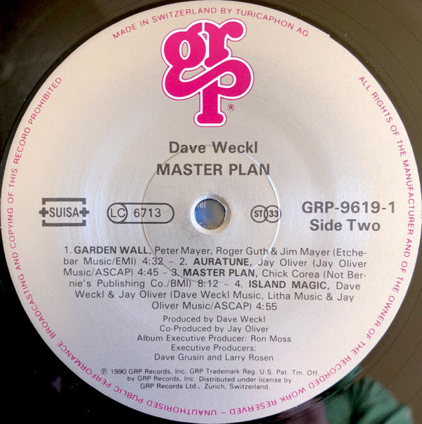 Dave Weckl : Master Plan (LP, Album)
