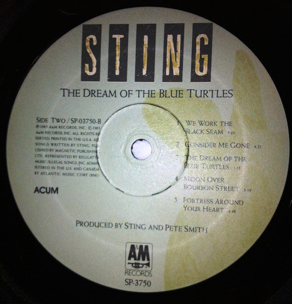 Sting : The Dream Of The Blue Turtles (LP, Album)