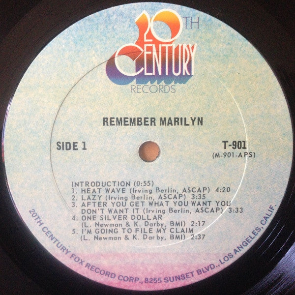 Marilyn Monroe : Remember Marilyn (LP, Comp)