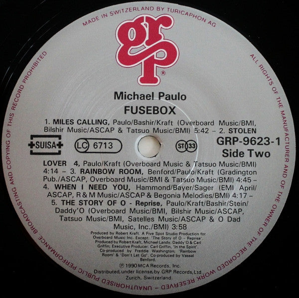 Michael Paulo : Fusebox (LP, Album)