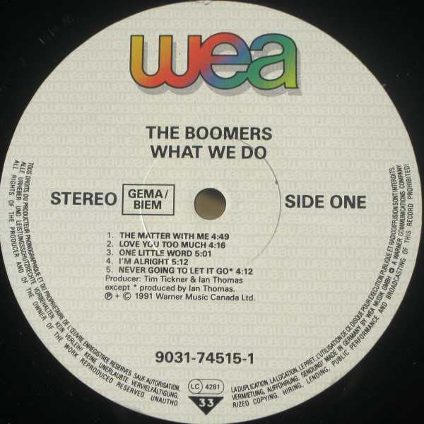 The Boomers : What We Do (LP, Album)
