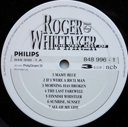 Roger Whittaker : The Very Best Of (2xLP, Comp, Gat)
