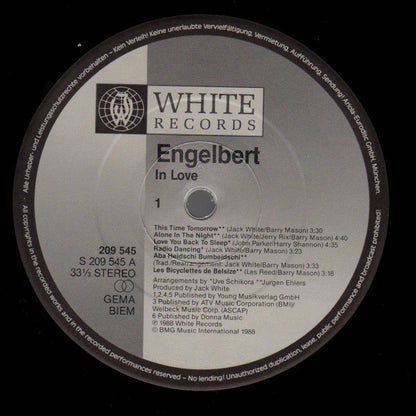 Engelbert Humperdinck : In Love Engelbert (LP, Album)