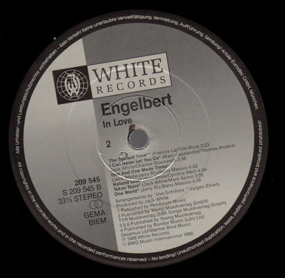Engelbert Humperdinck : In Love Engelbert (LP, Album)