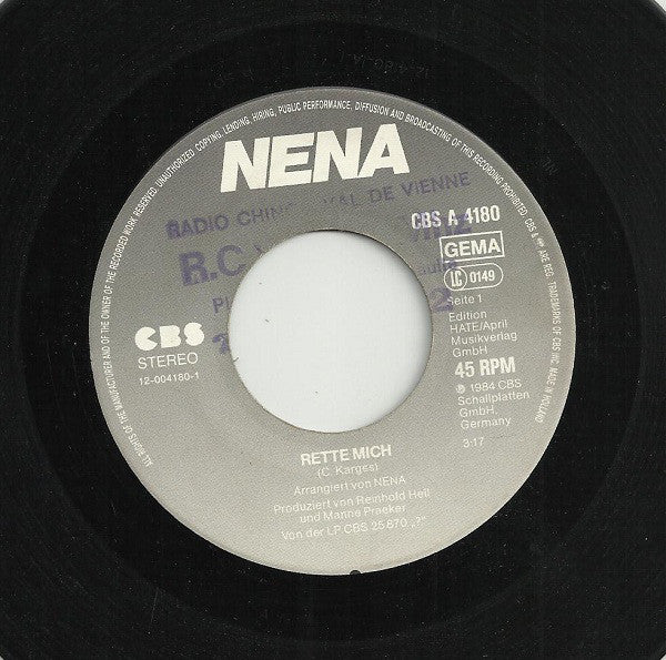 Nena : Rette Mich (7", Single)