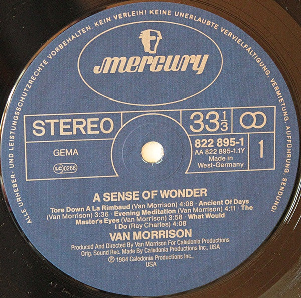 Van Morrison : A Sense Of Wonder (LP, Album)