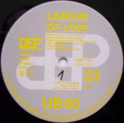 UB40 : Labour Of Love (LP, Album, RE)