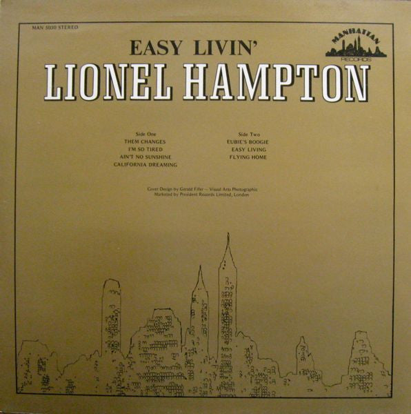 Lionel Hampton : Easy Livin' (LP)