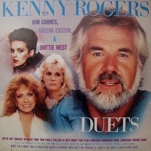 Kenny Rogers With Kim Carnes, Sheena Easton & Dottie West : Duets (LP, Comp)