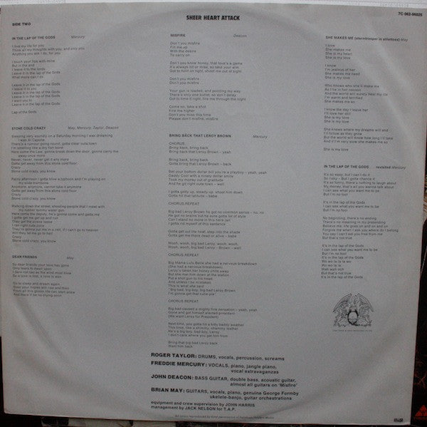 Queen : Sheer Heart Attack (LP, Album)